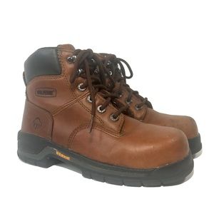 WOLVERINE Harrison Steel Toe Brown Leather Boots